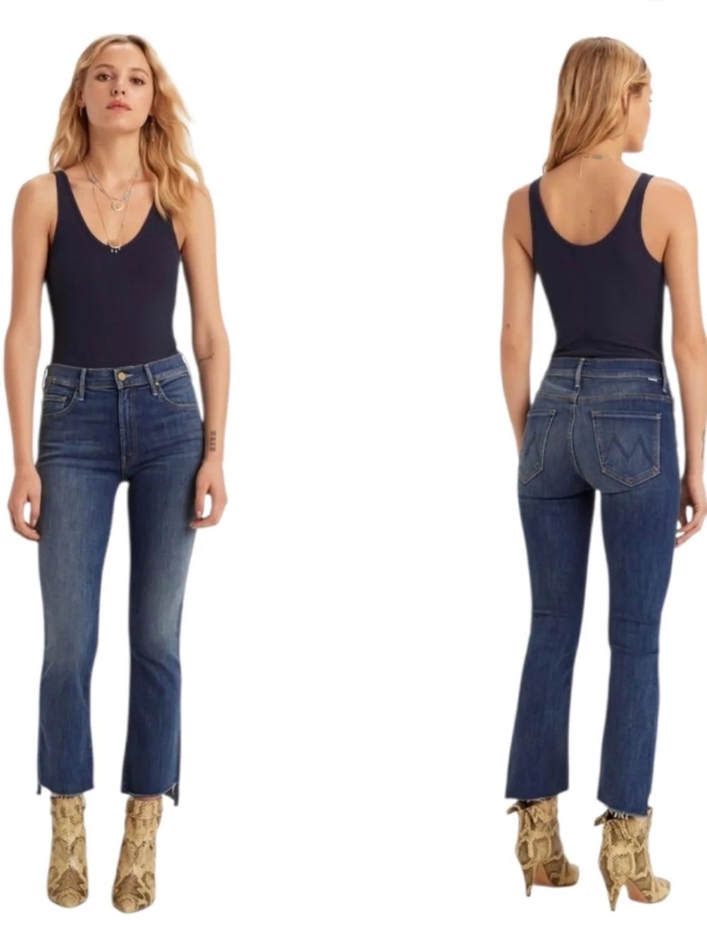 MOTHER Insider Crop Step Fray in Rough Enough